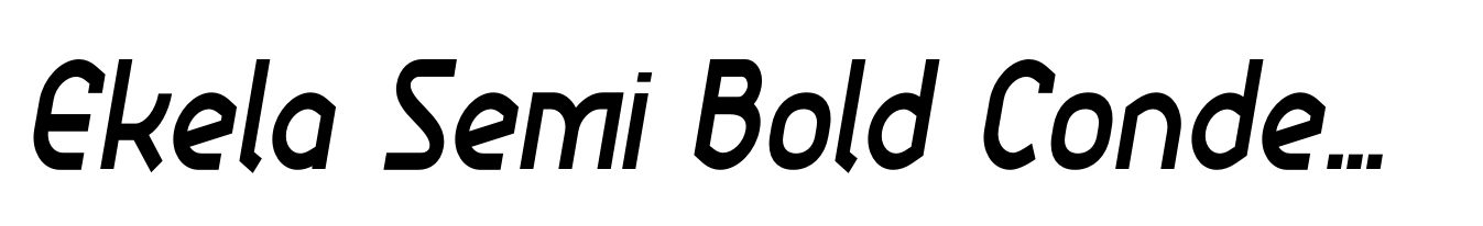 Ekela Semi Bold Condensed Italic
